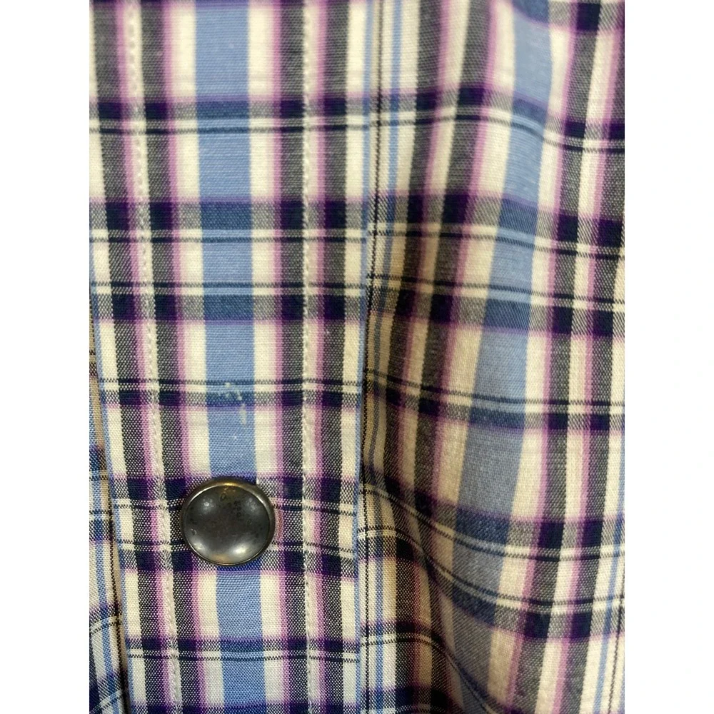 Banana Republic Mens XL Western Plaid Pearl Snap Long Sleeve Shirt Bundle 2pk